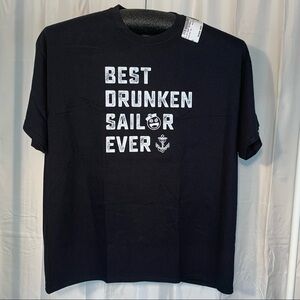 Gildan NWT black navy short sleeve tee shirt.